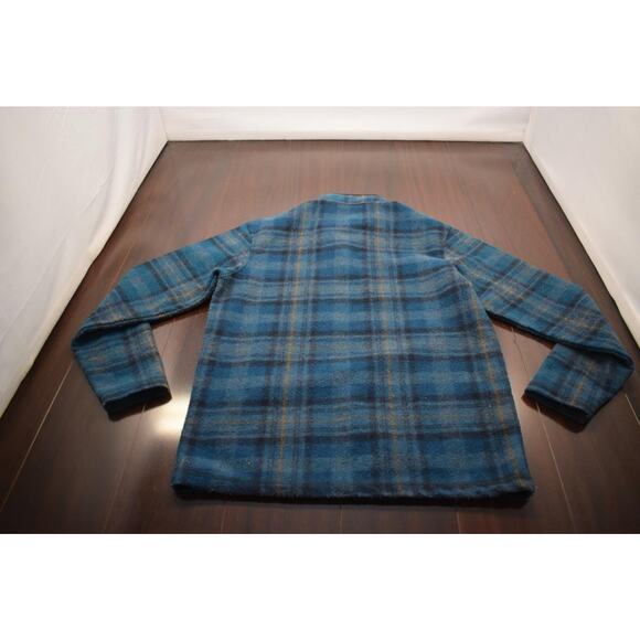 John Wayne Fleece Pullover Sweater Plaid Snap Neck Mens Size Small - Picture 8 of 8